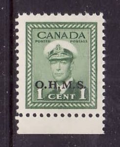 Canada -Sc#o1-1c green KGVI OHMS-NH-id#365-1949-50-