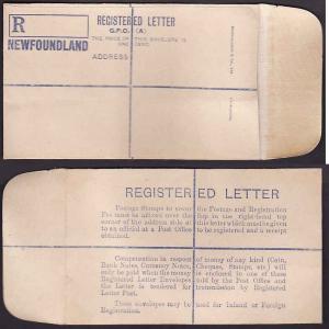 Newfoundland cover:unused reg'd [#11290]-[RE1] rounded flap