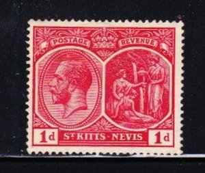Album Treasures  St Kitts-Nevis Scott # 25  1p  George V   Medicinal Spring MH