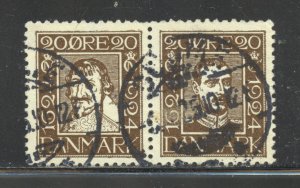 Denmark Scott 172-173 Used H Pair - 1924 Kings Christian IV and X - SCV $14.00