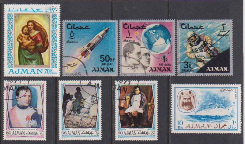 20 Different Ajman Airmail F-VF CTO / Used Stamps - I Combine S/H