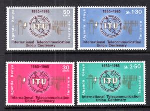 Kenya Uganda and Tanzania 152-155 ITU MNH VF