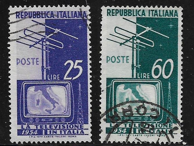 ITALY 649-650 USED TELEVISION SCREEN AND AERIAL