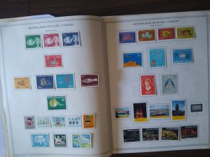 collection on pages Netherlands Antilles 1954-93 EJ: CV $393