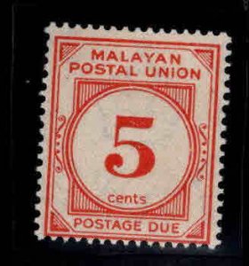 Federation of Malaya Scott J15 MH* Postage Due stamp