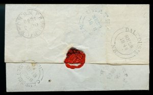 ?CAMPBELLTON, N.B. PAID double split ring, various backstamps  cover Canada