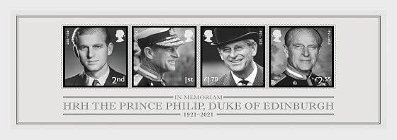 2021 Great Britain Duke of Edinburgh MS4  (Scott 4644) MNH