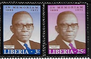 LIBERIA, 569-570, MNH,  PRES. TUBMAN