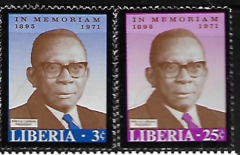 LIBERIA, 569-570, MNH,  PRES. TUBMAN