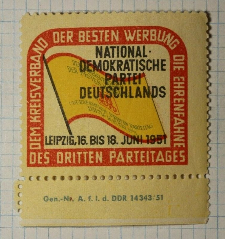 Socialist German Political Party WW Political & Patriotic Poster Stamp 