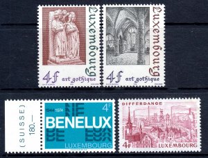 Luxembourg 1874 Mint MNH Accumulation SC 534,535,553,554