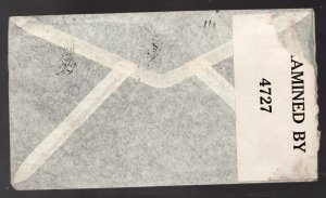 1942 Bolivia censored tape airmail from Lapaz to Hamilton, Ontario, Canada  F/VF