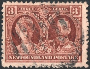 Newfoundland SC#165 3¢ King George V and Queen Mary (1929) Used