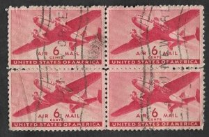 SMI) USA, AIRPLANE, 6c AIRMAIL POSTAGE STAMP FIRST ISSUED ON JUNE 25, 1941, B4,