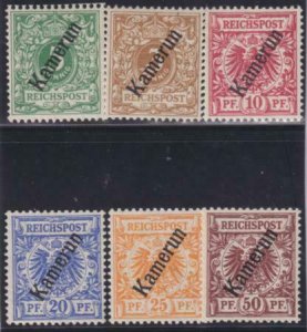 Cameroun 1897 SC 1-6 Mint Set