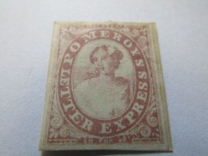 US Local Stamps 1844, Sc.# 117L9 Pomeroy's Letter Express 5c Chocolate-S...