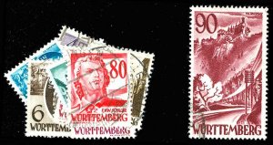 GERMAN OCC. OF WURT. 8N28-37  Used (ID # 73430)