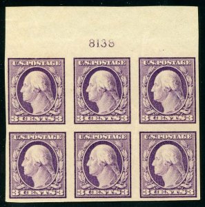 US SCOTT #483 Plate Block, Mint-VF-OG-NH Natural Gum Crease SCV $200 (D 2/13/20)