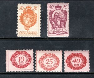 Stamps from Liechtenstein MNH VF