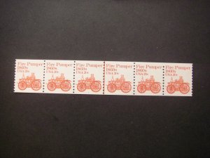 Scott 1908, 20c Fire Pumper, PNC6 #1, MNH Beauty, KEY Strip, CV $55+