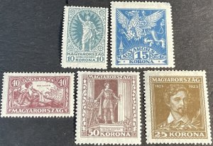 HUNGARY # B72-B76-MINT/HINGED--SEMI-POSTAL-COMPLETE SET-1923