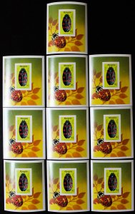 Mongolia Stamps # 1995a MNH XF Lot Of 10 Imperf S/S Insect Scott Value $45.00