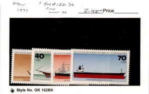 Germany - Berlin, Postage Stamp, #9NB133-9NB136 Mint Hinged, 1977 Ship (AI)