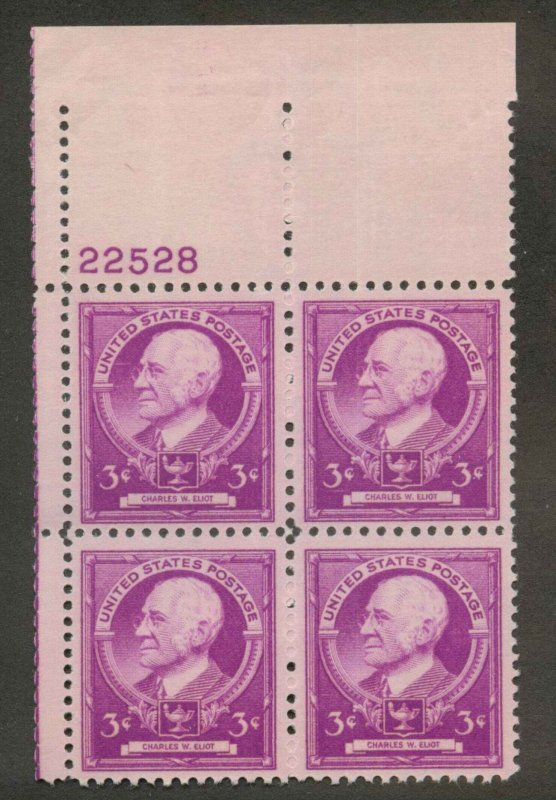 871 MNH  Plate block