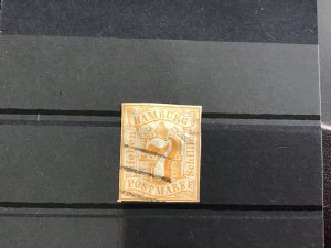 Hamburg 1859 SG8 4 margin imperf   stamp R29681