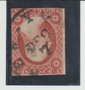 US Scott #11a Used Dec.7 with Town Cancelation CXL 3c George Washington