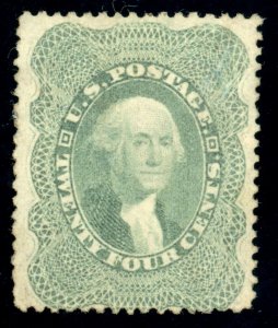 US Stamp #37 Washington 24c - PSE CERT - USED - CV $400.00