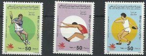 Libya 1992 MNH Stamps Scott 1429-1431 Sport Olympic Games Tennis