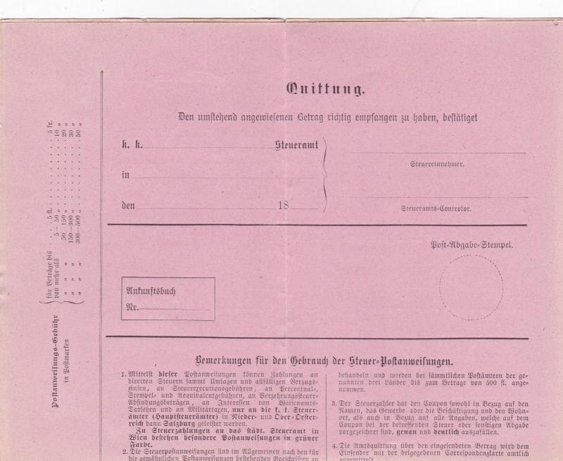 Austria 1892 unused Post tax return Aigen to Bad Reichenhall Pristine Condition