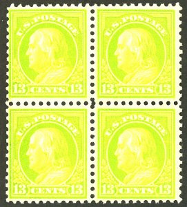 U.S. #513 MINT BLOCK OF 4 OG HR