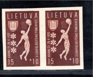 LITHUANIA SC# B52 IMPERF PAIR VF/MNH