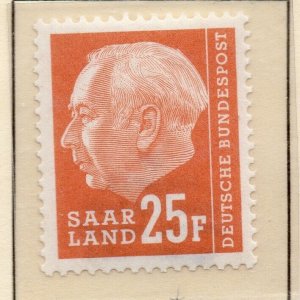 Saarland Germany 1957 Early Issue Fine Mint Hinged 25f. [SKU]]