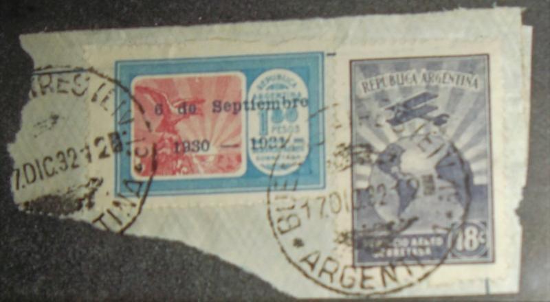 ARGENTINA 1931 Scott #C33 Postal Corner Free US Shipping