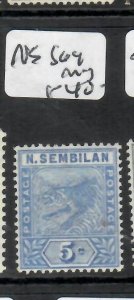 MALAYA NEGRI SEMBILAN TIGER 5C SG 4  MOG     P0524H