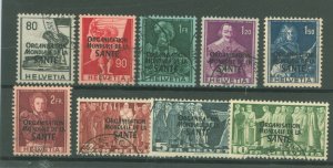 Switzerland/World Health Organization (5O) #5O17-25  Single (Complete Set)