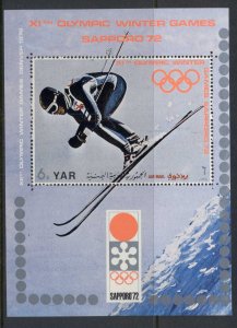 Yemen 1971 Mi#MS172 Winter Olympics Sapporo, Modern Winter Sports MS MUH