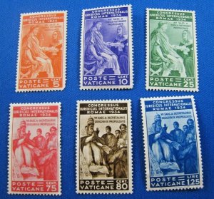 VATICAN CITY  1935  -  SCOTT # 41-46  -   MNH NO GUM    (Hv1)