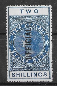 NZ 1914 2s Postage-Fiscal Official. MH.