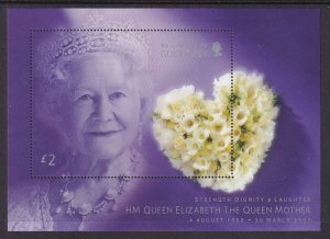 Guernsey 783 Queen Mother Souvenir Sheet MNH VF