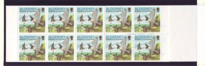 Alderney Sc 142a 2000 21p Falcon stamp booklet pane mint NH