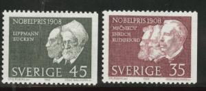 SWEDEN Scott 806-807 MNH** 1968 Nobel Prize winner stamps