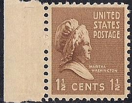 805 1 1/2 cent Martha Washington mint  OG NH XF+ XXF