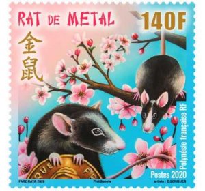 2020 Fr Polynesia Year of the Rat (Scott 1242) MNH