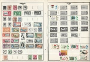 Bahamas Stamp Collection on 14 Harris Pages, To 1985, JFZ