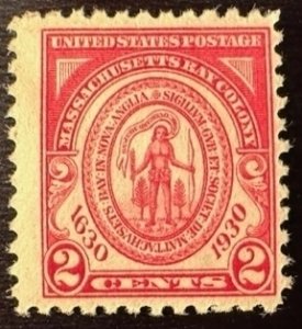 US # 682 2C 1930 Massachusetts Bay Colony Mint NH