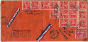 61292 - EL SALVADOR - POSTAL HISTORY - Large AIRMAIL MAIL COVER to ITALY 1947